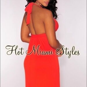 HOT Miami Styles Halter Maxi Dress NWT Size M